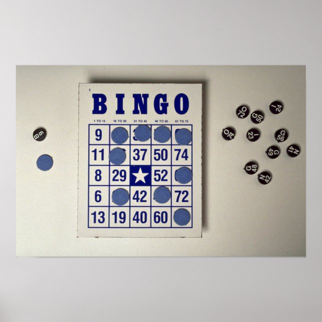 Poster Bingo jeu de hasard (Devant)