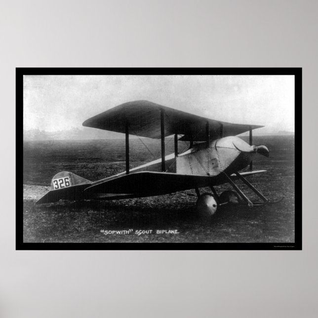 Poster Biplan scout de Thomas Sopwith 1919 (Devant)