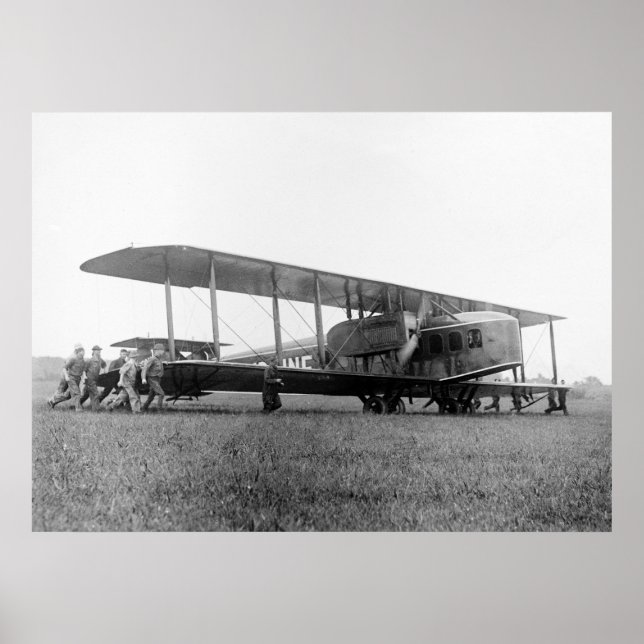 Poster Biplane Airliner, 1919 (Devant)