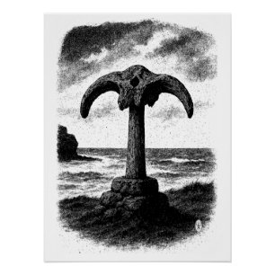 Poster Birsay Baleine – Monument à l'encre des Orcades