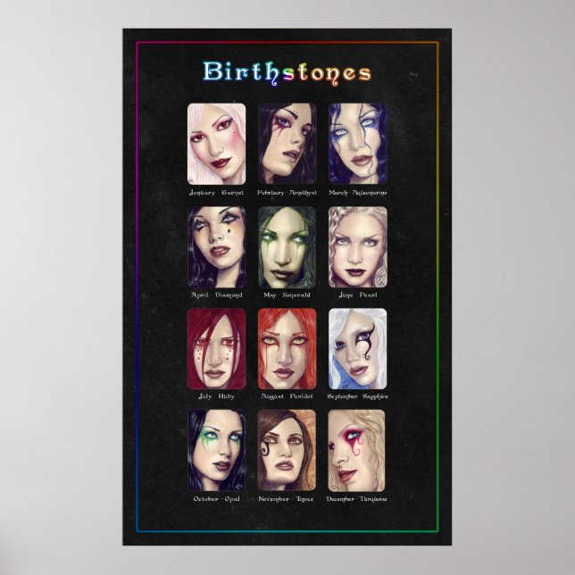 Poster Birthstones (Devant)