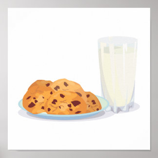 Poster biscuits et lait