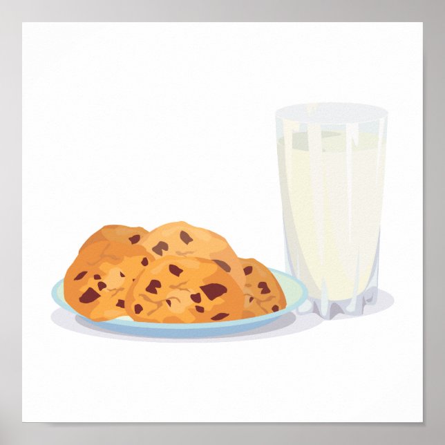 Poster biscuits et lait (Devant)