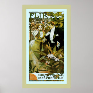 Poster Biscuits Lefèvre-Utile ~ Publicité Vintage