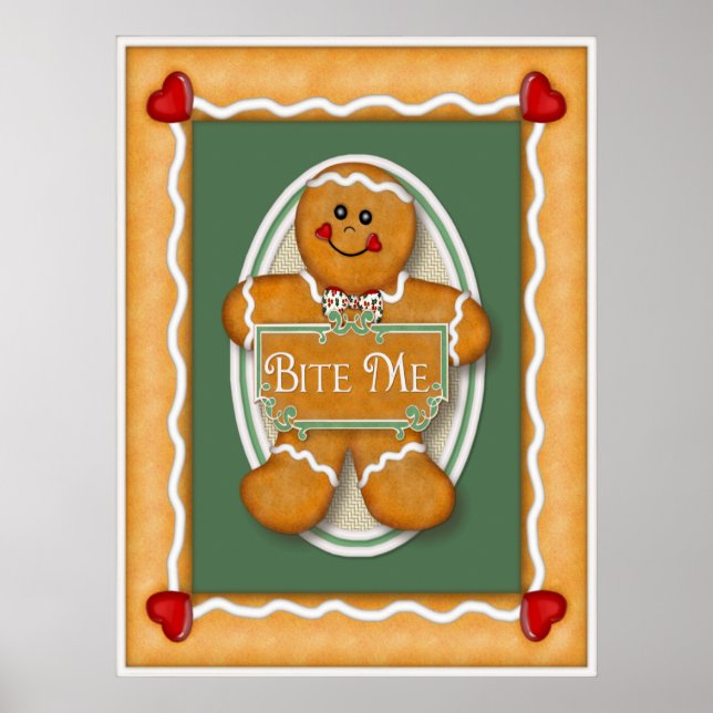 Poster Bite Me Gingerbread (Devant)