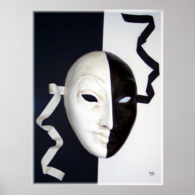 Poster Black and White Mask (Devant)