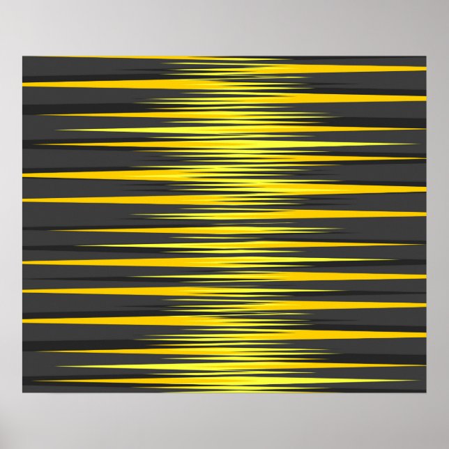 Poster Black and Yellow Stripes (Devant)