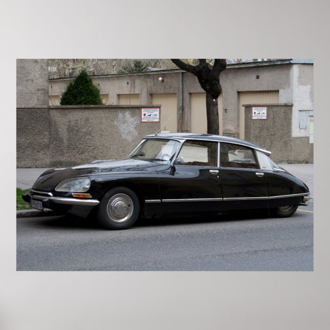 Poster Black Citroën DS (Devant)