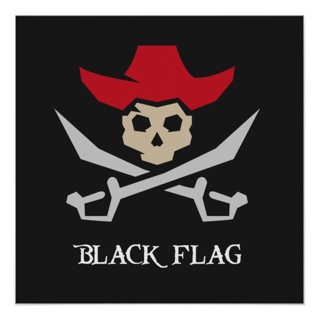 Poster Black Flag Pirate Skull (Devant)