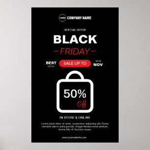 Poster Black Friday Custom Logo