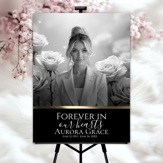 Poster Black Gold Memorial en niveaux de graisse (Créateur téléchargé)