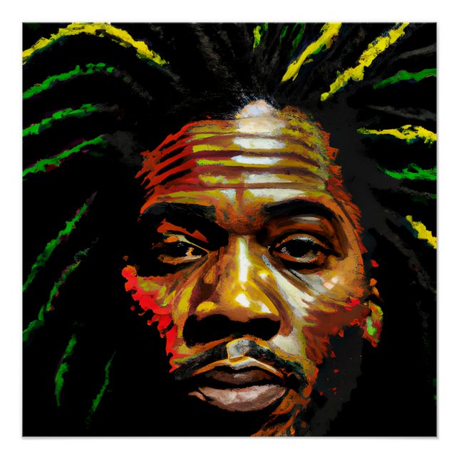 Poster Black King Melanin Homme Bruh Hommes Fils Garçon P (Devant)