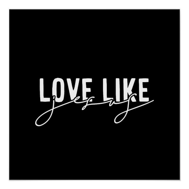 Poster Black Love like Jesus Christian (Devant)