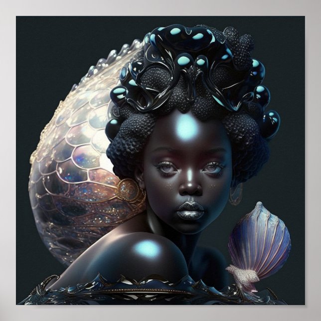 Poster 'Black Mermaid 3' (Devant)