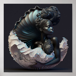 Poster 'Black Mermaid 4'