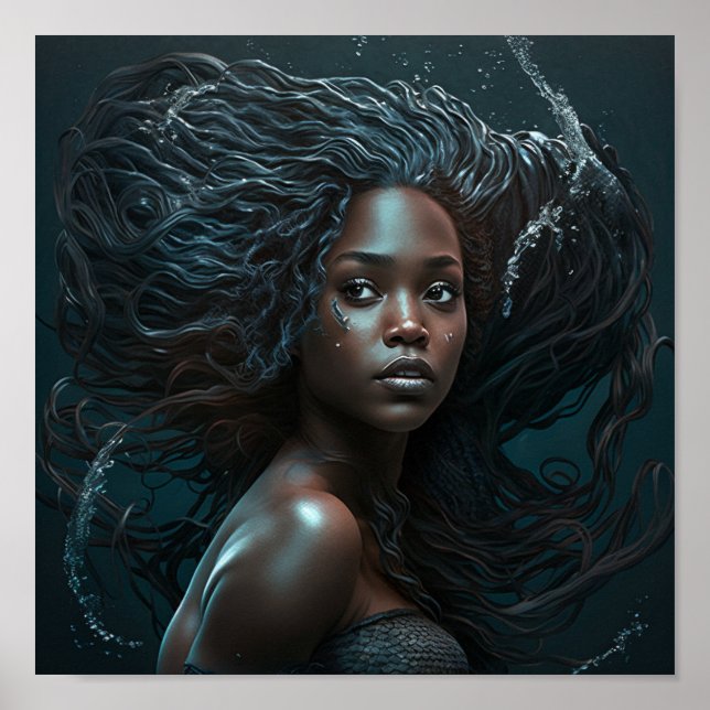 Poster 'Black Mermaid 7' (Devant)