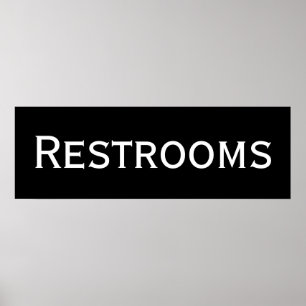 Poster Black Restrooms Wall Art Imprimer