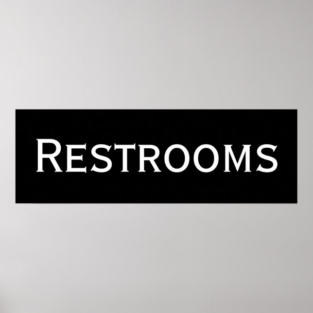Poster Black Restrooms Wall Art Imprimer (Devant)