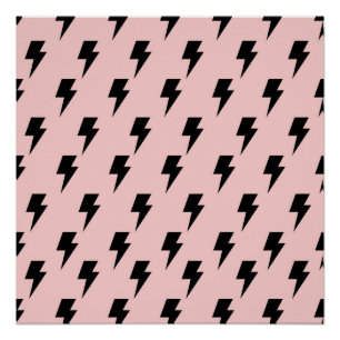 Poster Black Rose Lightning Y2K Indie Bold Décor mural