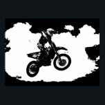Poster Black White Pop Art Motocross Motorcyle Sport<br><div class="desc">Sport Thème Numériquement Edited Art - Motocross Poster Imprimer - College Pop Art - Computer Images - La seule façon de faire un grand travail est d'aimer ce que vous faites.</div>