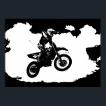 Poster Black White Pop Art Motocross Motorcyle Sport<br><div class="desc">Sport Thème Numériquement Edited Art - Motocross Poster Imprimer - College Pop Art - Computer Images - La seule façon de faire un grand travail est d'aimer ce que vous faites.</div>