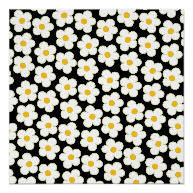 Poster Black Y2K Bold Fleur sauvage Vibrant Spring Art (Devant)