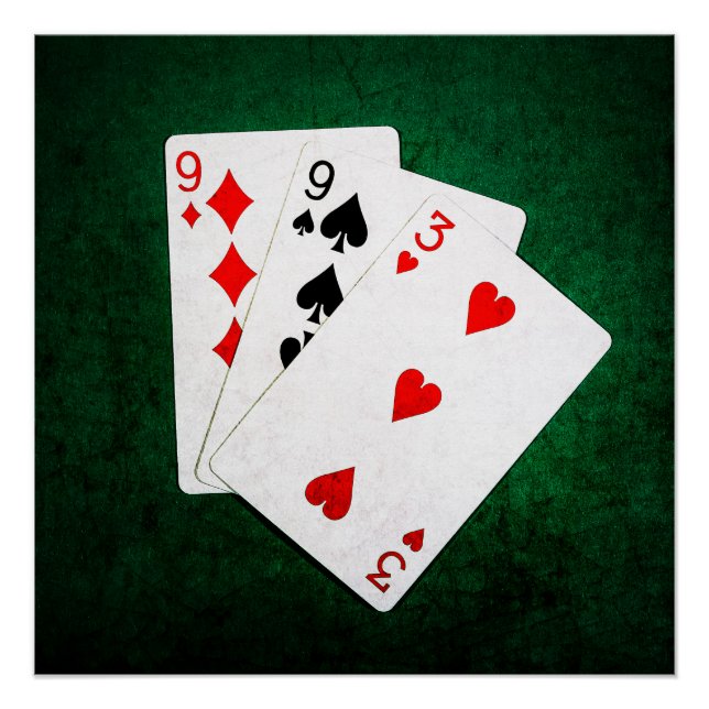 Poster Blackjack 21 point - Neuf, Neuf, Trois (Devant)