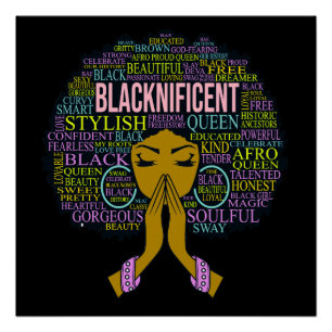 Poster Blacknificient Black Priant Reine Melanin Sista