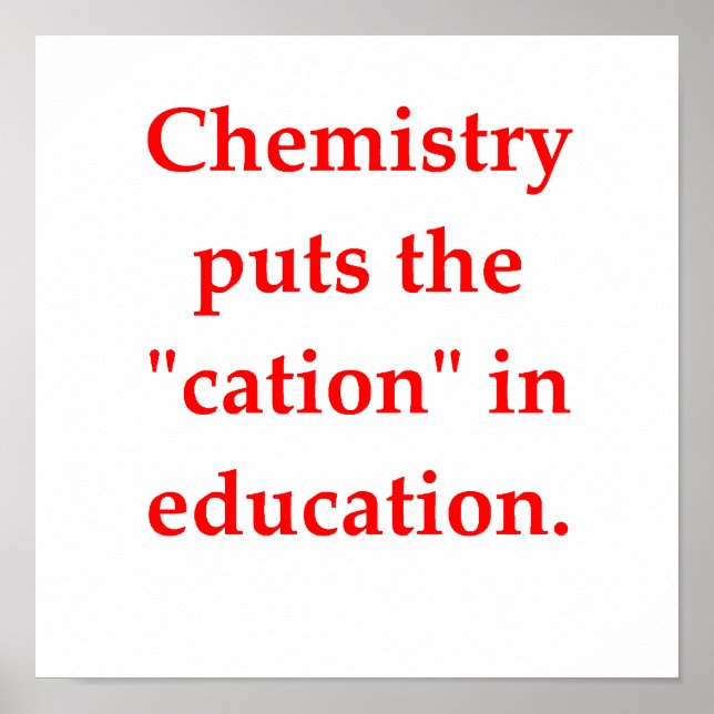 Poster blague de chimie (Devant)