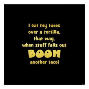Poster Blague de tortilla Boom drôle