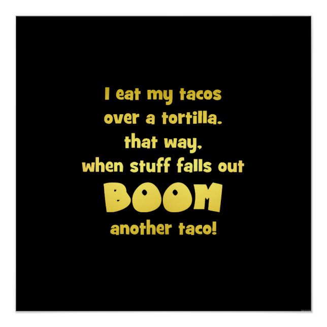 Poster Blague de tortilla Boom drôle (Devant)