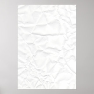 Poster BLANC de papier pliage de la texture plié crumple