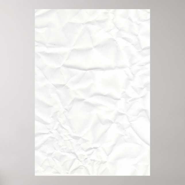Poster BLANC de papier pliage de la texture plié crumple  (Devant)