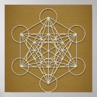 Poster blanc en bronze de Metatron