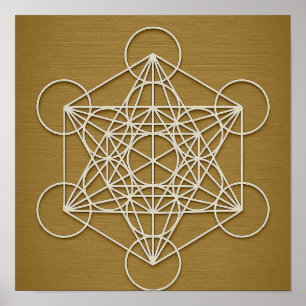 Poster blanc en bronze de Metatron
