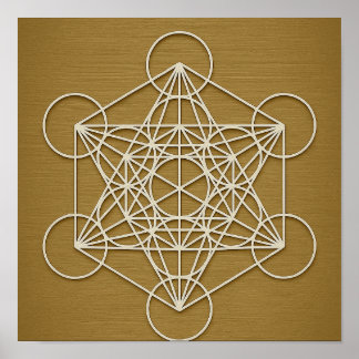 Poster blanc en bronze de Metatron