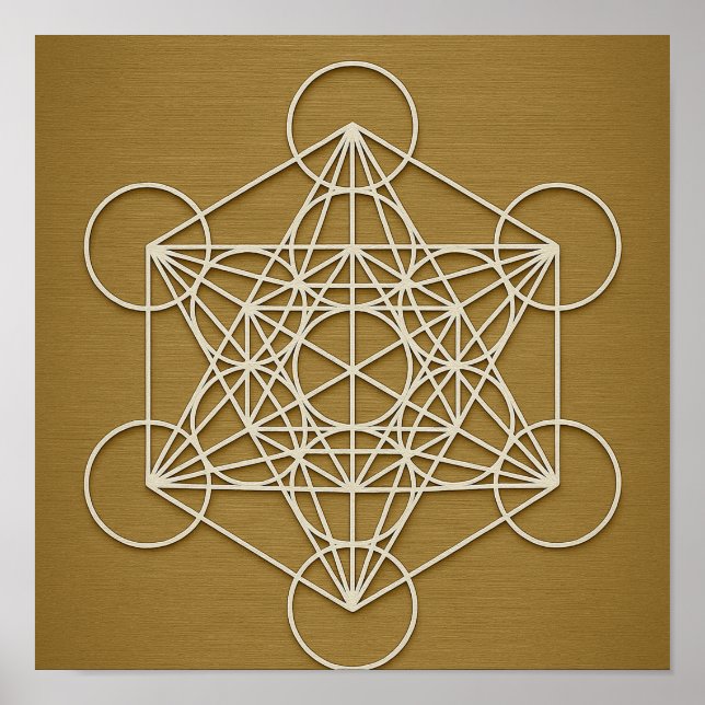 Poster blanc en bronze de Metatron (Devant)