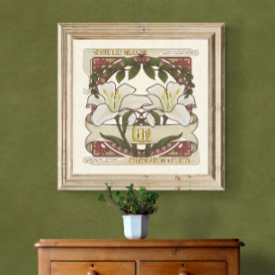 Poster Blanc Lily - Fleur Signifiant Poster Vintag