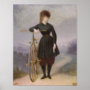 Poster Blanche d'Antigny et son Velocipede