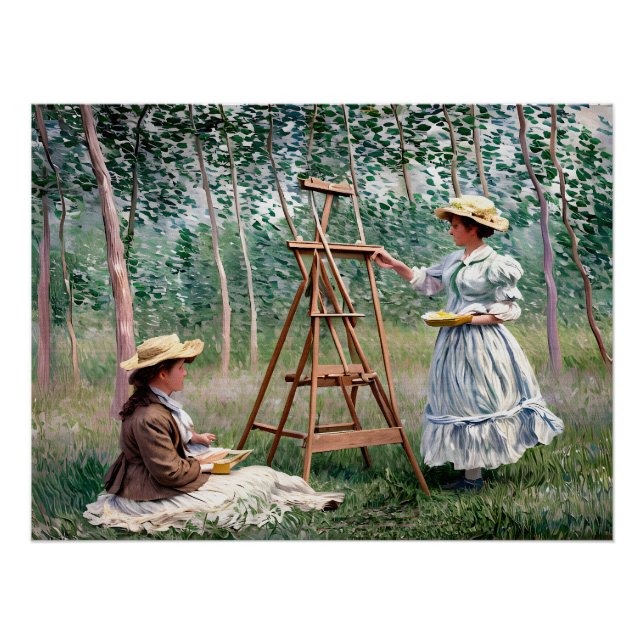 Poster Blanche Hoschedé à Her Easel (Devant)