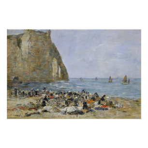 Poster Blanchisseuses sur la plage d'Etretat, 1894