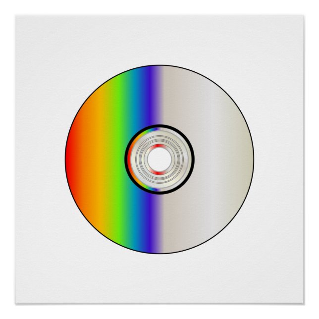Poster Blank CD disc With Rainbow (Devant)