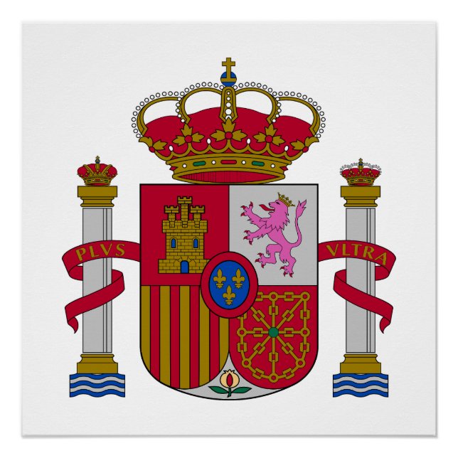 Poster Blason national espagnol symbole emblème drapeau (Devant)