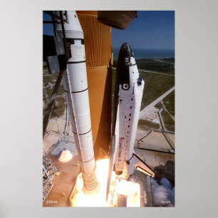 Poster Blast-off of the Space Shuttle "Endeavor"