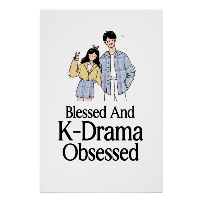 Poster Blessed and K-Drama Obsessed (Devant)