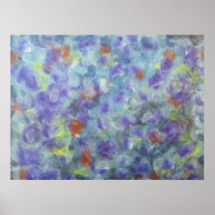 Poster bleu Abstrait