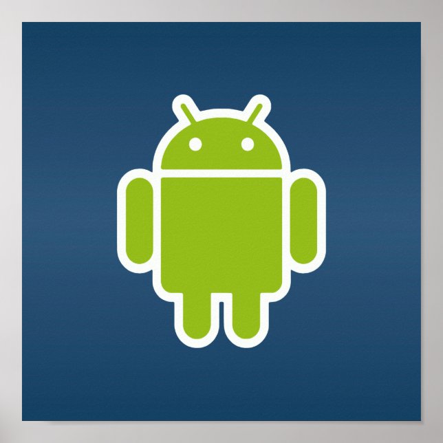 Poster bleu Android (Devant)