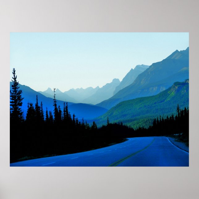 Poster bleu Banff Jasper (Devant)