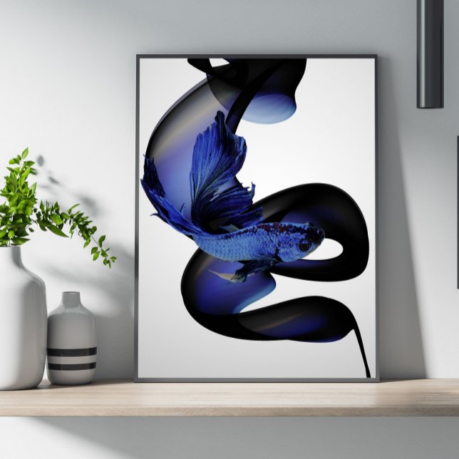 Poster bleu betta (Créateur téléchargé)