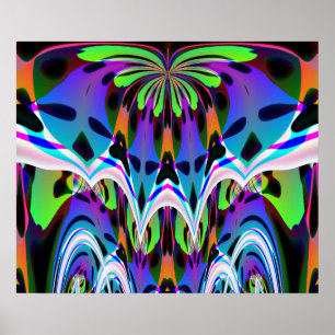 Poster bleu clair Ruffle